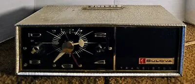 Vintage Bulova Transistor AM Clock Radio Model 130 Series Tested • $12