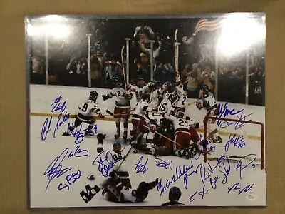 1980 USA “Miracle On Ice” Olympic Hockey Team Signed 16x20 Photo 19 Auto JSA COA • $1695.80