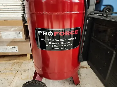 Pro-Force VLF1582019 20-Gallon Oil Free Vertical Air Compressor • $200