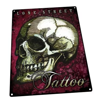 Lone Street Tattoo Metal Sign; Wall Decor For Studio Or Office • $109.99