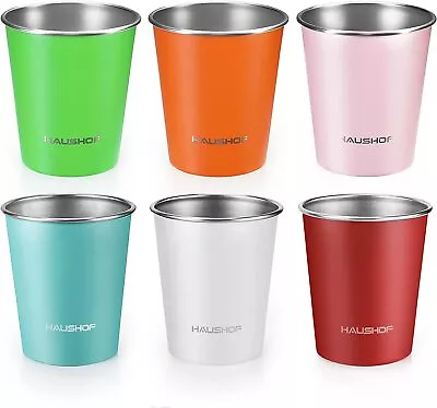 HAUSHOF Pint Cup Stainless Steel Cups Stackable Metal Unbreakable 14oz/16oz/20oz • $26.99