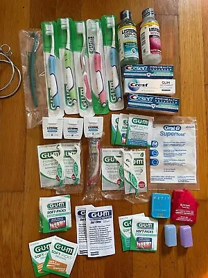 Lot Of 36 Travel Oral Care Products Brushes Dental Floss Tarvel Tooth Brush   • $6