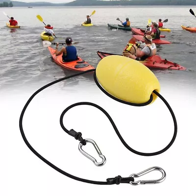 Kayak Drift Anchor Tow Line Nylon Rope Boat W/ EVA Buoy Steel Clips Accessories • $16.04