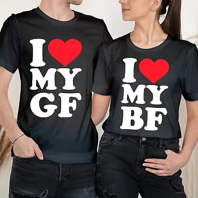 I Love My GF Happy Valentine's Day Love Goals Couple Love Matching T-Shirts #VD • £9.99