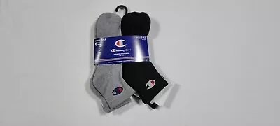 Champion Mens Quarter Ankle Socks 6 Pair Athleticwear Size 6-12 Multi Color • $18.39