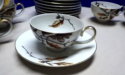 Meito Norleans China Royal Oak Cups (11) & Saucers (12) Occupied Japan FM • £118.76