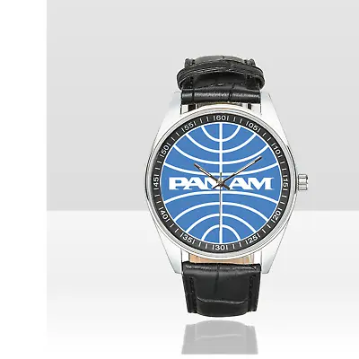 Pan Am Vintage Logo Airlines Pilot Aviation Watch • $32.95