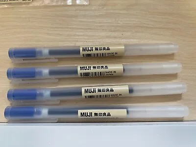 MUJI Japan   Ball Point Pen Navy Blue 0.38mm 4 Pcs • $11