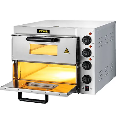 VEVOR Commercial Countertop Pizza Oven Electric Pizza Oven 14  Double Deck Pizza • $279.99
