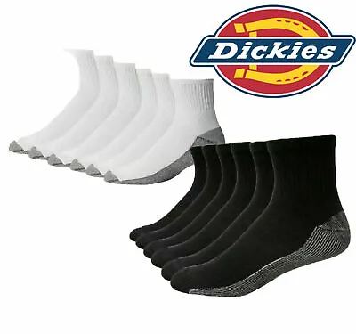DICKIES Men's Women's Trainer Quarter Work Socks Ankle Thick Heavy Duty 6-11 Lot • £14.99