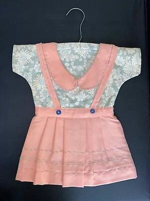 Vintage CLOTHES PIN HOLDER CHILDS DRESS   16   X 14 1/2  HOMEMADE • $14