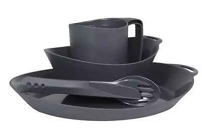 Lifeventure Ellipse 4 Piece Camping Tableware Set - BPA Free - Graphite  • £13.99