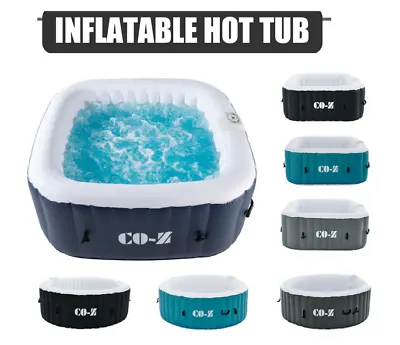 CO-Z Inflatable Hot Tub Spa 130 Air Jets W Pump & Cover 2-7 Person Portable • $369.99