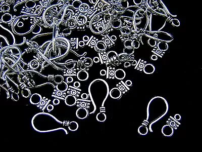 20 Pcs - Tibetan Silver Fancy Hook And Eye Toggle Clasps Findings Jewellery E199 • £14.50