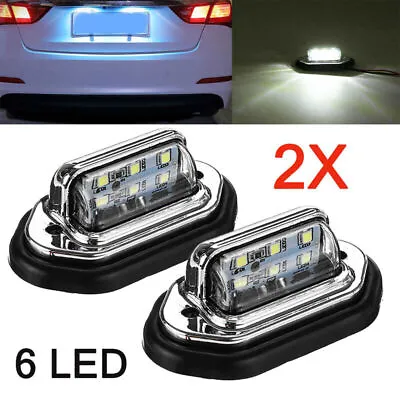 Car Truck 10-30V 6 LED Tail Light License Plate Rear Lamp  Len Side Light 1PC • $17.88