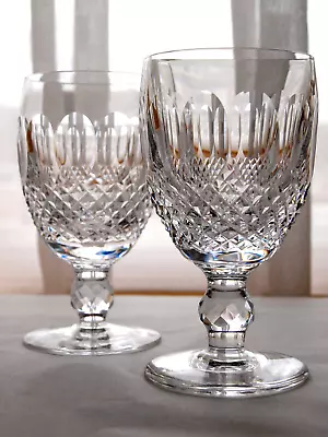 Waterford Crystal Colleen Claret Wine Glasses Set Of 2 Vintage Made In Ireland • £89