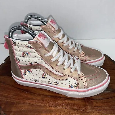 Vans Off The Wall Girls My Little Pony High Top Zip Skate Shoes Youth Size 3 US • £26.09