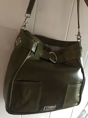 Giorry Baby Changing Diaper Designer Bag Olive Green Leather • £64.95