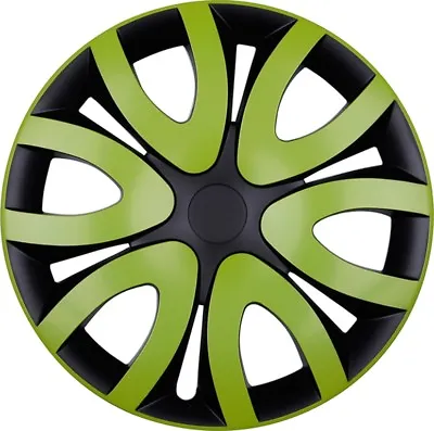 4x Premium Design Hubcaps   Mika   15 Inch #70 IN Green Black • $160.62
