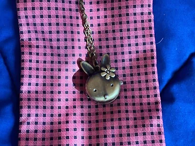 Cute Rabbit Pocket Watch Necklace Vintage Tone Fashion Jewelry NEW Bunny Charm • $9.50