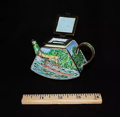 Kelvin Chen Mini Enameled Hand-painted Teapot 2001 • $18