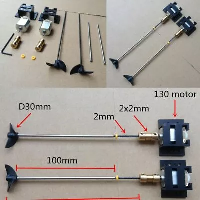 £6.35 • Buy Double Motors RC Boat Motor Drive 130 Motor 15CM Shaft Propellers DIY Model Ship