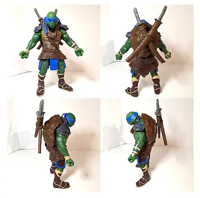 2014 Leonardo TMNT Teenage Mutant Ninja Turtles Playmates 11” W Swords REPAIRED • $45.27