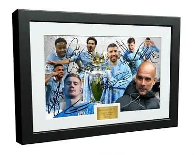 2021 Premier League Champions Manchester City Photo Picture Frame Aguero Foden • £25