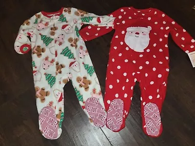 Carter's Footed Pajamas One Piece Christmas Multi Size 12M 18M NWT • $14.99