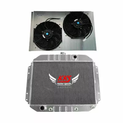 KKS8164 3 Row Radiator & Shroud 2x12  Fan For 61 62 63 64 Ford F100 F250 F350 V8 • $385