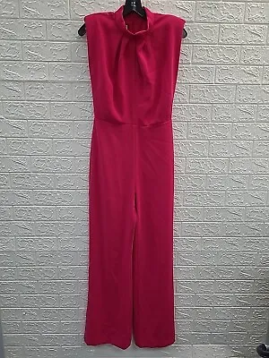 New Mango Sleeveless Pink  Jumpsuit With Shoulder Pads Size Small • $99.99