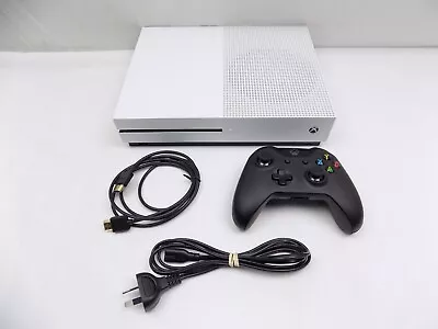$274.80 • Buy Xbox One S 1TB White Console + Controller + HDMI + Cables - Tested
