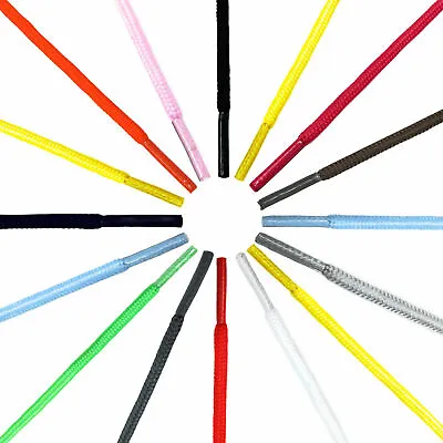 Round Boot Laces Shoelaces 80cm 100cm Trainer Shoe Coloured Long Adult Kids Thin • £2.09