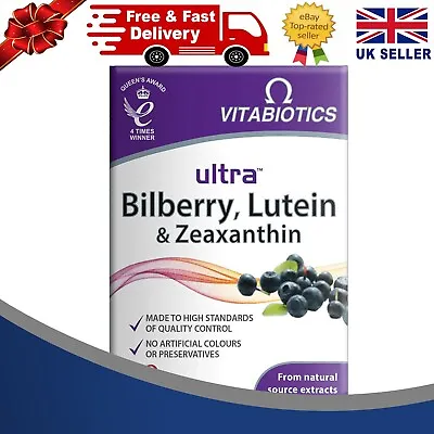 Vitabiotics Ultra Bilberry Lutein & Zeaxanthin 30 Tablets • £10.69