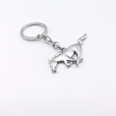Silver Metal Keychain Key Chain Ring Roush Performance Racing For Ford Mustang • $8.99