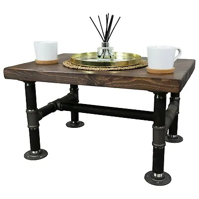 £152.95 • Buy Industrial Coffee Table With Reclaimed Timber & Industrial Raw Steel Pipe Legs!