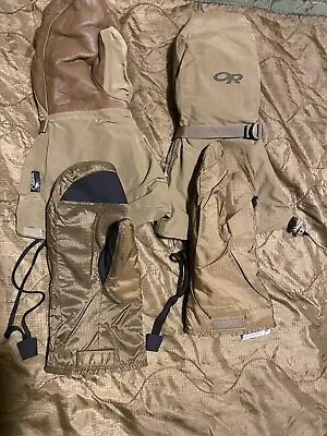 NOS Outdoor Research AGS Firebrand Mitts LgMed Small Coyote Brown Gore-Tex • $59