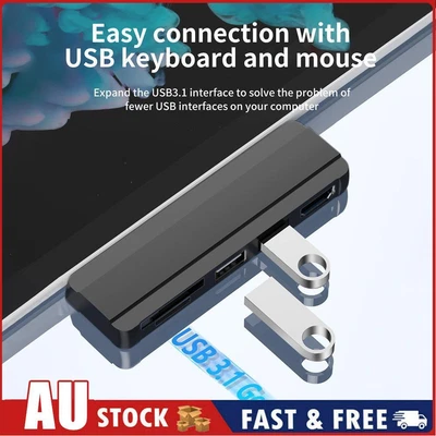 $20.39 • Buy For Surface Pro 6 5 4 Hub With 4K HDMI-Compatible USB 3.0 TF Slot (Black)
