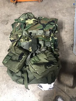 LARGE ARMY MILITARY FIELD BACK PACK WITH INTERNAL FRAME 8465-01-286-5356 Camo   • $39.99