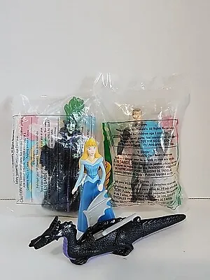 Sleeping Beauty 1996 McDonald’s Happy Meal Toys Prince Phillip Maleficent Dragon • $16