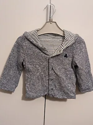 Baby Gap Blue Cotton Jacket Hoodie 9-12 Months VGC • £4
