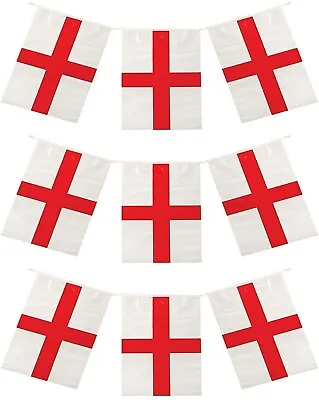 £2.95 • Buy England Bunting 6 Metres World Cup 2022 Football Flags Decoration St George Day