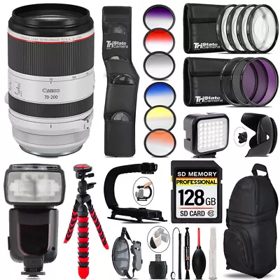 Canon RF 70-200mm IS USM Lens + Pro Flash  LED Light -128GB Accessory Bundle • $2404.99