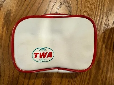 Vintage TWA TOILETRIES Amenity Kit Zipper Pouch With Some Items • $12