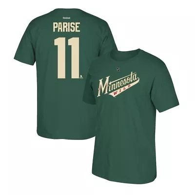 $14.39 • Buy Zach Parise Reebok Minnesota Wild Player Premier N&N Green Jersey T-Shirt Men's