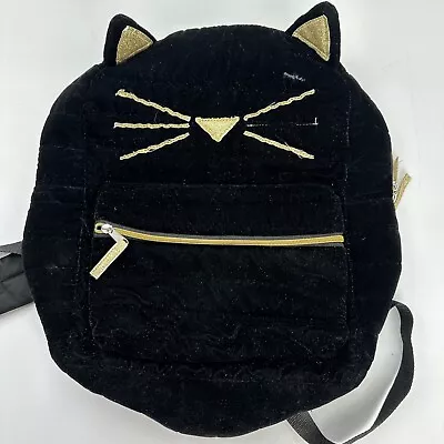 Black Gold Sparkle Cat Unbranded Backpack Bookbag • $13.49