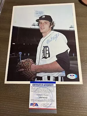 Mark Fidrych The Bird Detroit Tigers Signed Auto Vintage Signed 8x10 Photo Psa • $89.99