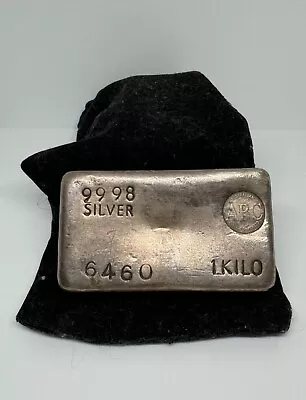 1Kg ABC Silver Bar 999+ Rare Vintage Cast Bar Serial 6460 • $1800