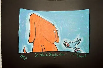 Matt Rinard I Think Therefore I Am Hand Pulled Lithograph Signed/# 233/350 W/coa • $125.96