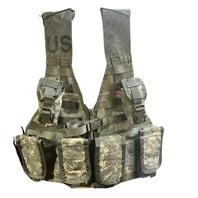 7 PC US MILITARY ACU Rifleman Set Fighting Load Carrier FLC Vest + 6 POUCHES VGC • $29.88